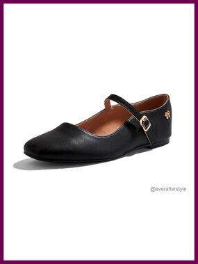 Women's Mary Jane Flat Shoes Ankle Strap Round Toe Faux Leather Slip On Flats